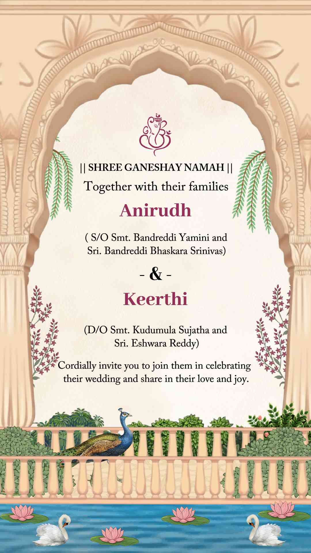 Wedding Invitation PDF | Editable Digital Wedding Card for WhatsApp & Print - Image 2